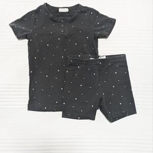 Black Star Print Toddler Pajama Set